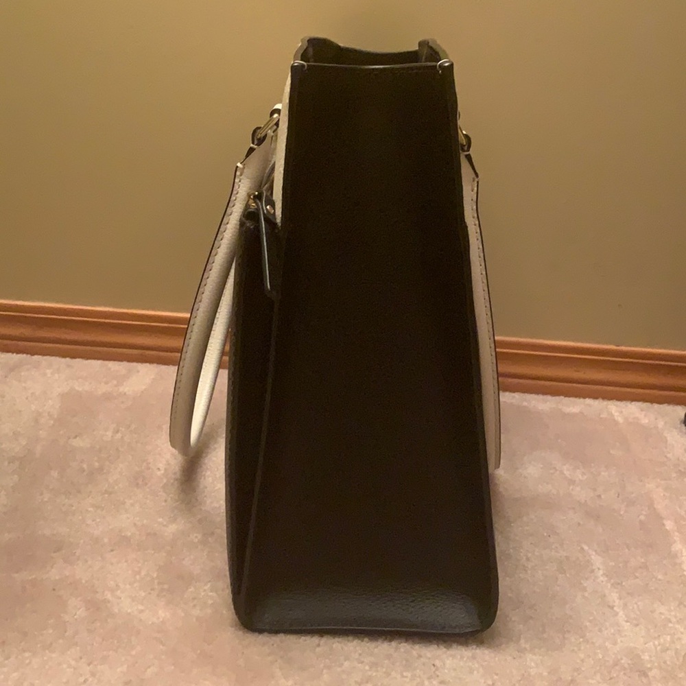 Kate Spade Black White Leather Tote - Picture 6 of 7